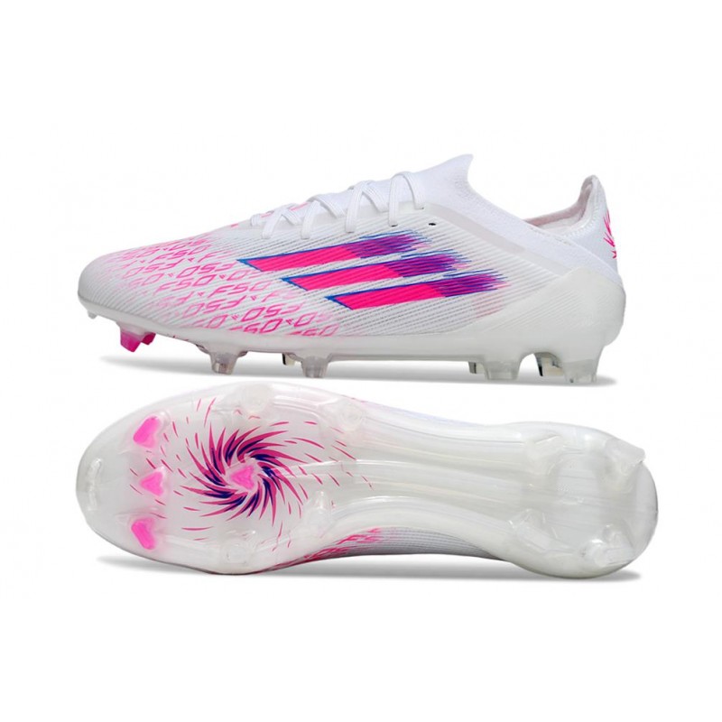 Chaussure Adidas F50 Elite FG Blanc Ftwr Rose Lucide