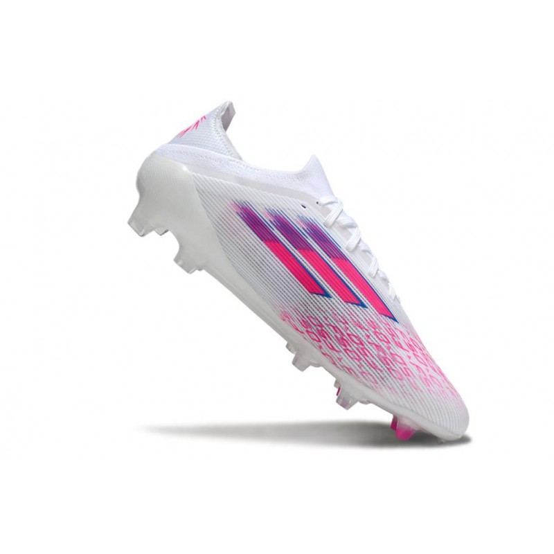 Chaussure Adidas F50 Elite FG Blanc Ftwr Rose Lucide