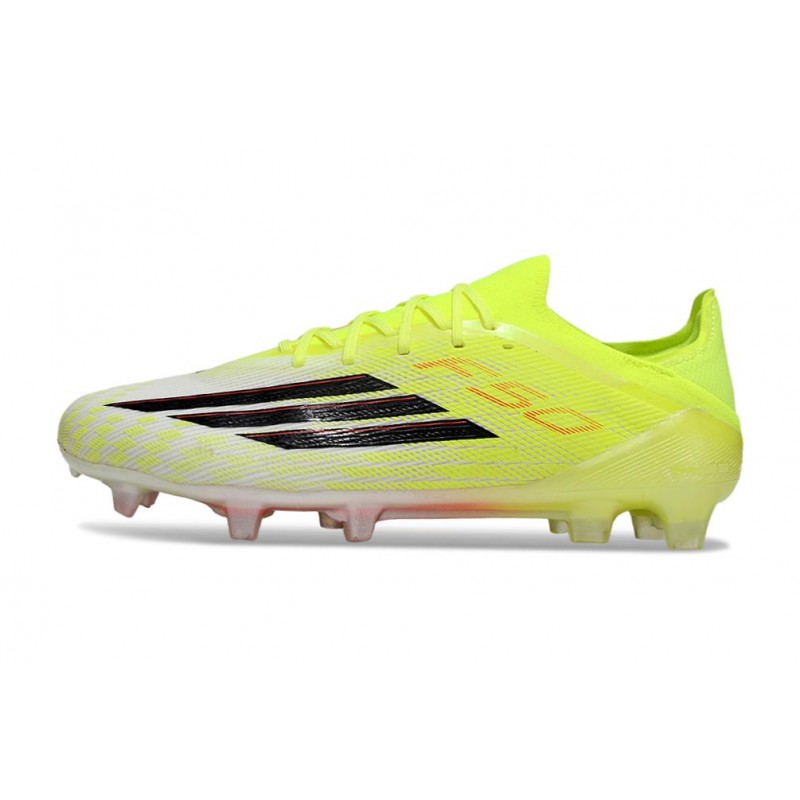 Chaussure Adidas F50 Elite FG Jaune Noir