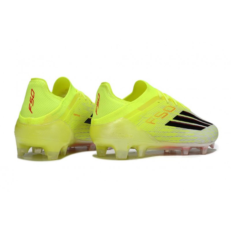 Chaussure Adidas F50 Elite FG Jaune Noir