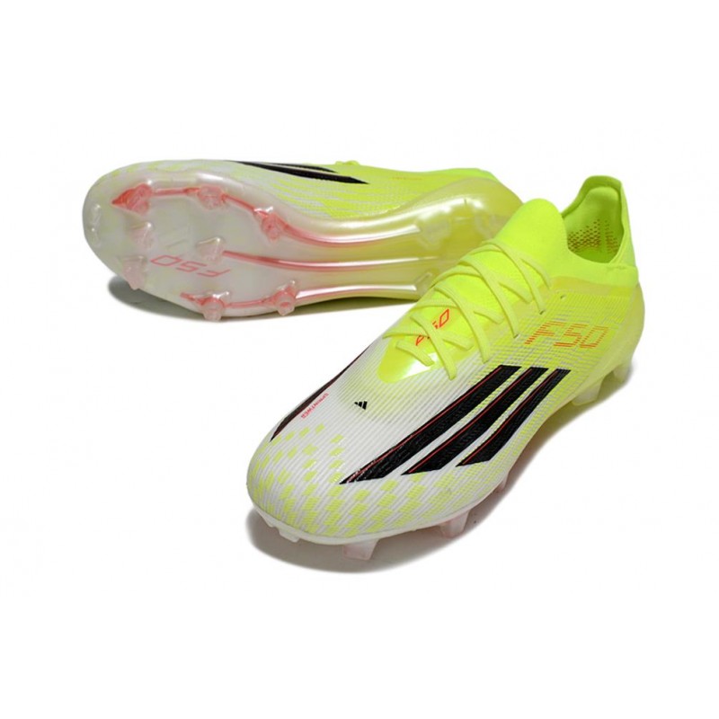 Chaussure Adidas F50 Elite FG Jaune Noir