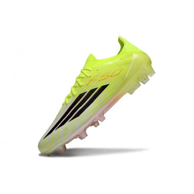 Chaussure Adidas F50 Elite FG Jaune Noir
