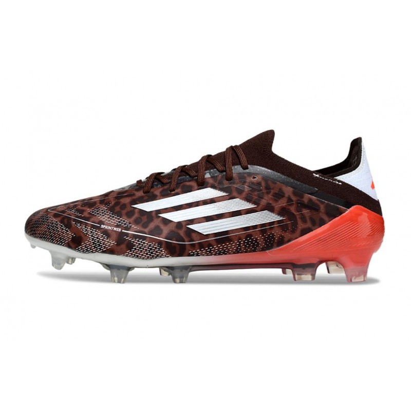 Chaussure Adidas F50 Elite FG Léopard Argent Rouge