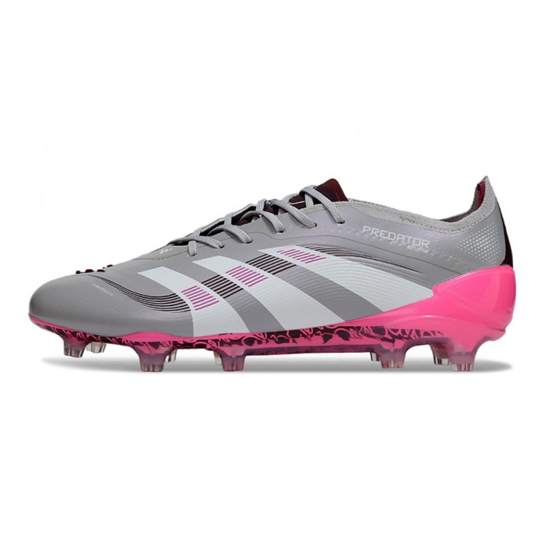 Chaussure de foot adidas Predator Elite FG Gris Blanc Rose