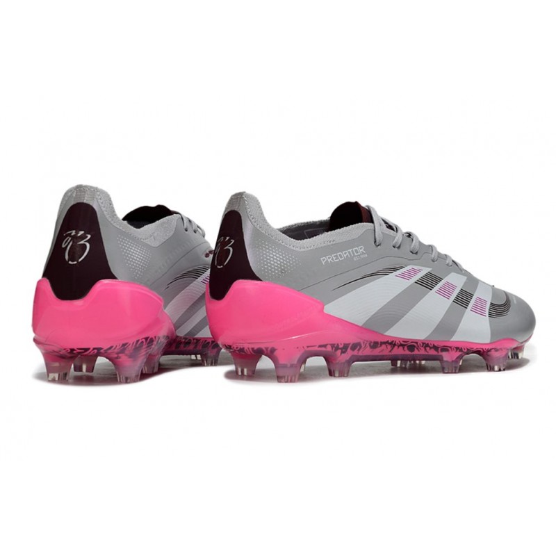 Chaussure de foot adidas Predator Elite FG Gris Blanc Rose