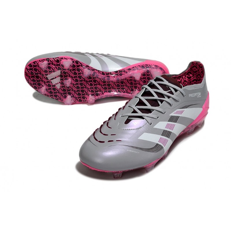 Chaussure de foot adidas Predator Elite FG Gris Blanc Rose