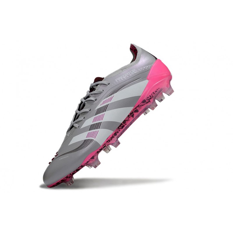 Chaussure de foot adidas Predator Elite FG Gris Blanc Rose
