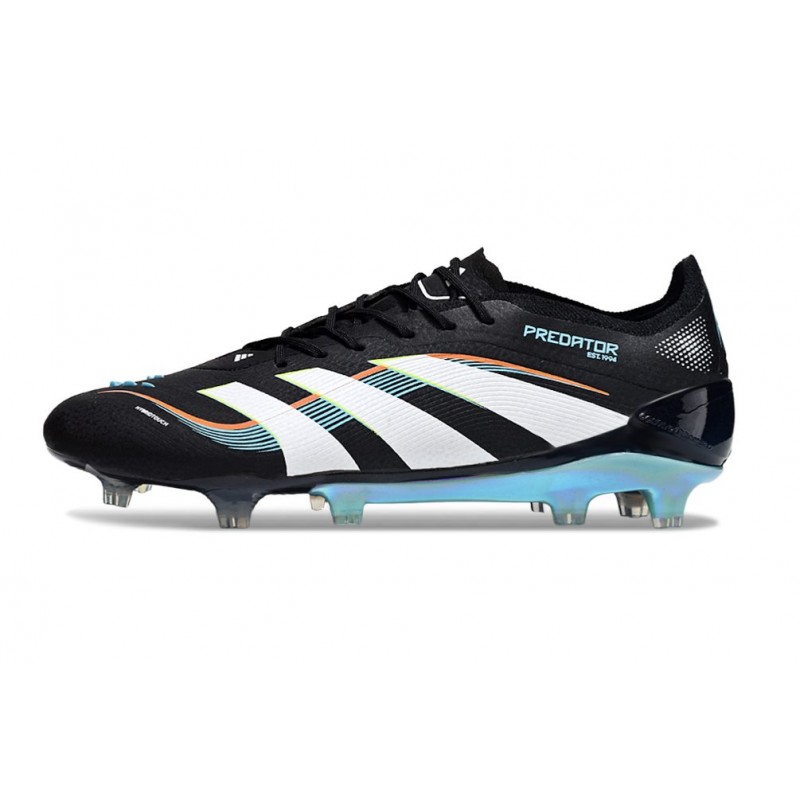 Chaussure de foot adidas Predator Elite FG Noir Blanc Bleu