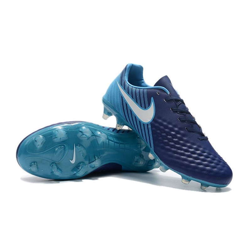 Neuf Crampon de Football Nike Magista Opus II FG pour Hommes Bleu Blanc