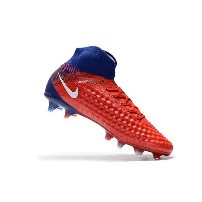 Nike Magista Obra 2 FG 2017 Crampon de Football Barcelona Rouge Bleu