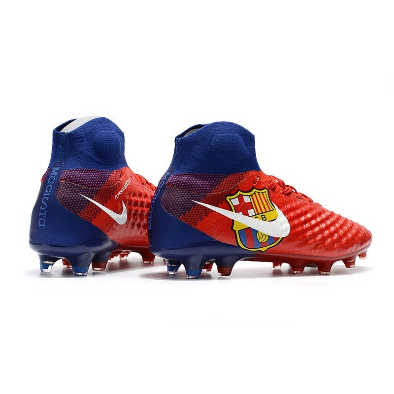 Nike Magista Obra 2 FG 2017 Crampon de Football Barcelona Rouge Bleu