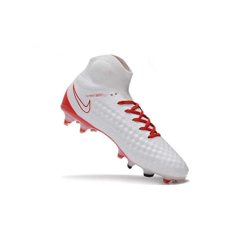 Nike Magista Obra 2 FG 2017 Crampon de Football Rouge Blanc