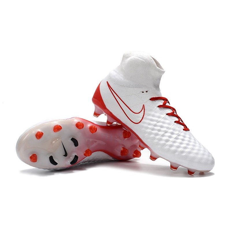 Nike Magista Obra 2 FG 2017 Crampon de Football Rouge Blanc