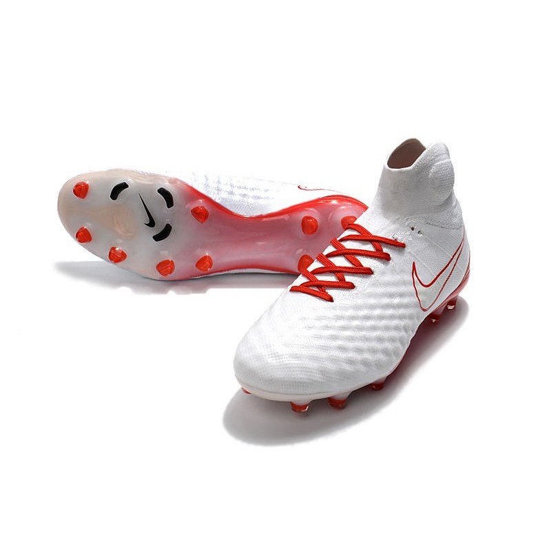 Nike Magista Obra 2 FG 2017 Crampon de Football Rouge Blanc