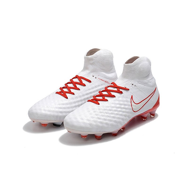 Nike Magista Obra 2 FG 2017 Crampon de Football Rouge Blanc