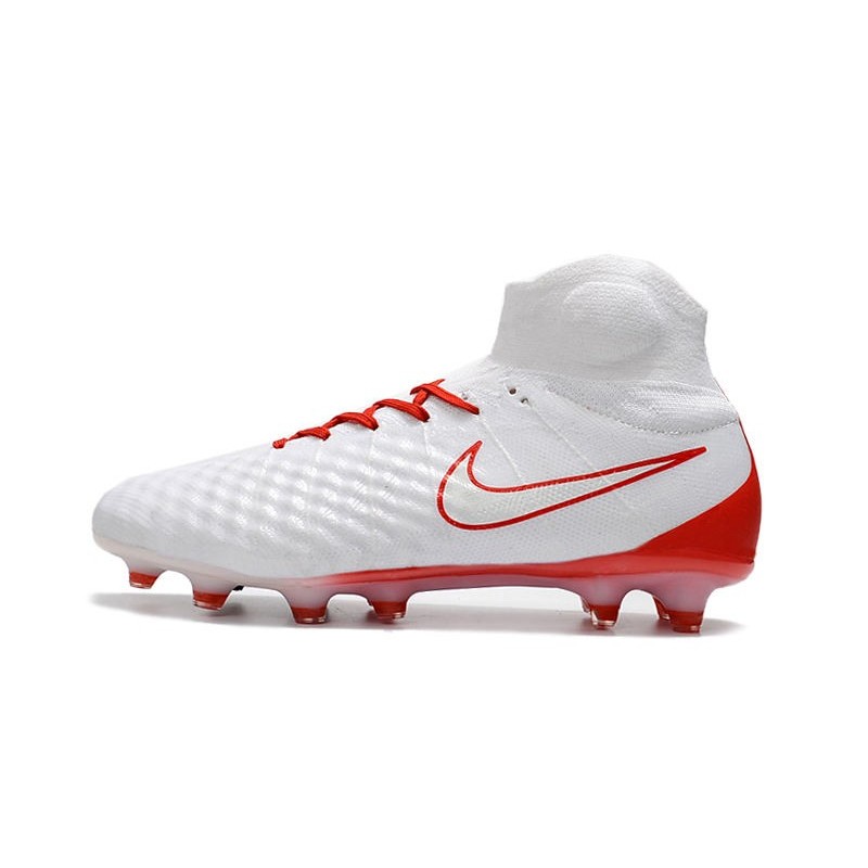 Nike Magista Obra 2 FG 2017 Crampon de Football Rouge Blanc