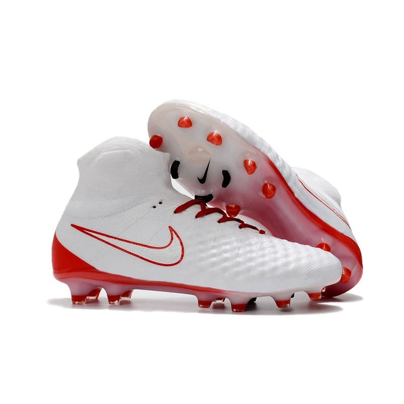 Nike Magista Obra 2 FG 2017 Crampon de Football Rouge Blanc