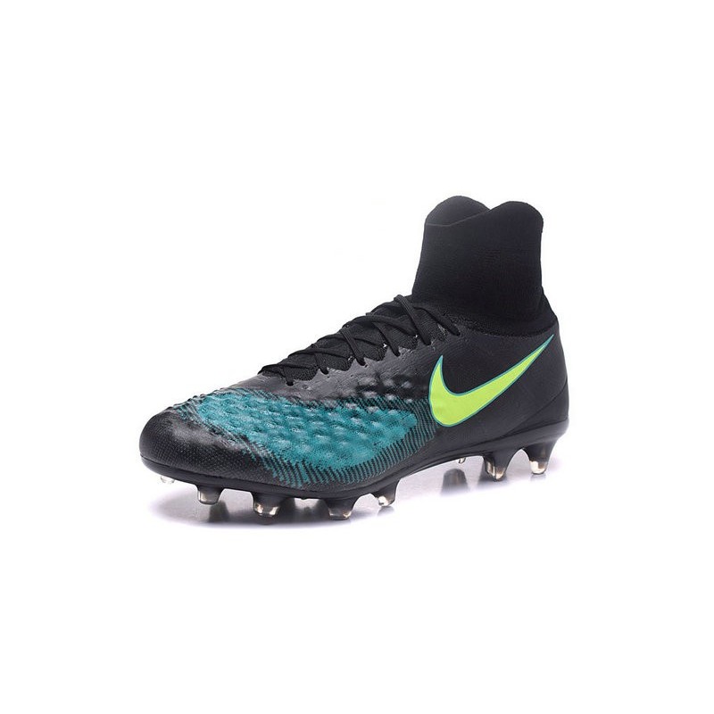 Nike Magista Obra II FG Chaussures de football Noir Bleu Vert