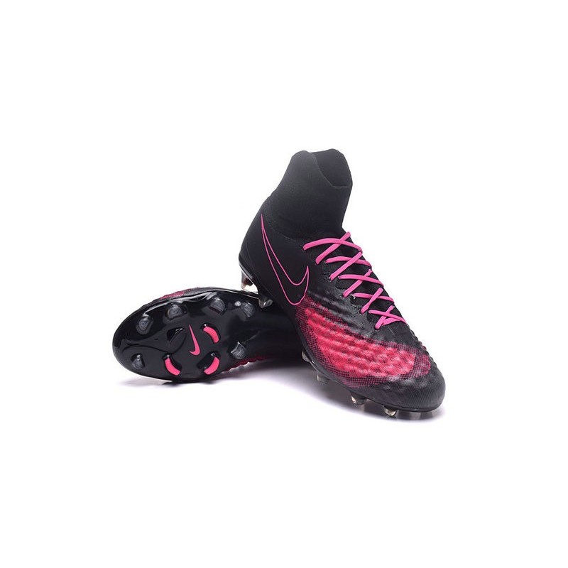 Nike Magista Obra II FG Chaussures de football Noir Rose