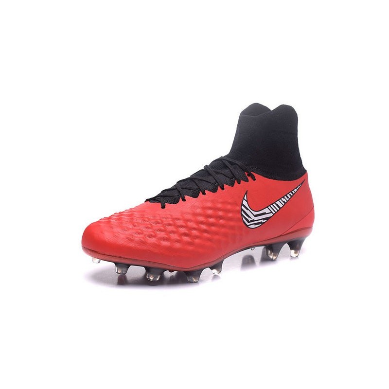 Nike Magista Obra II FG Football bottes pour hommes Rouge Noir