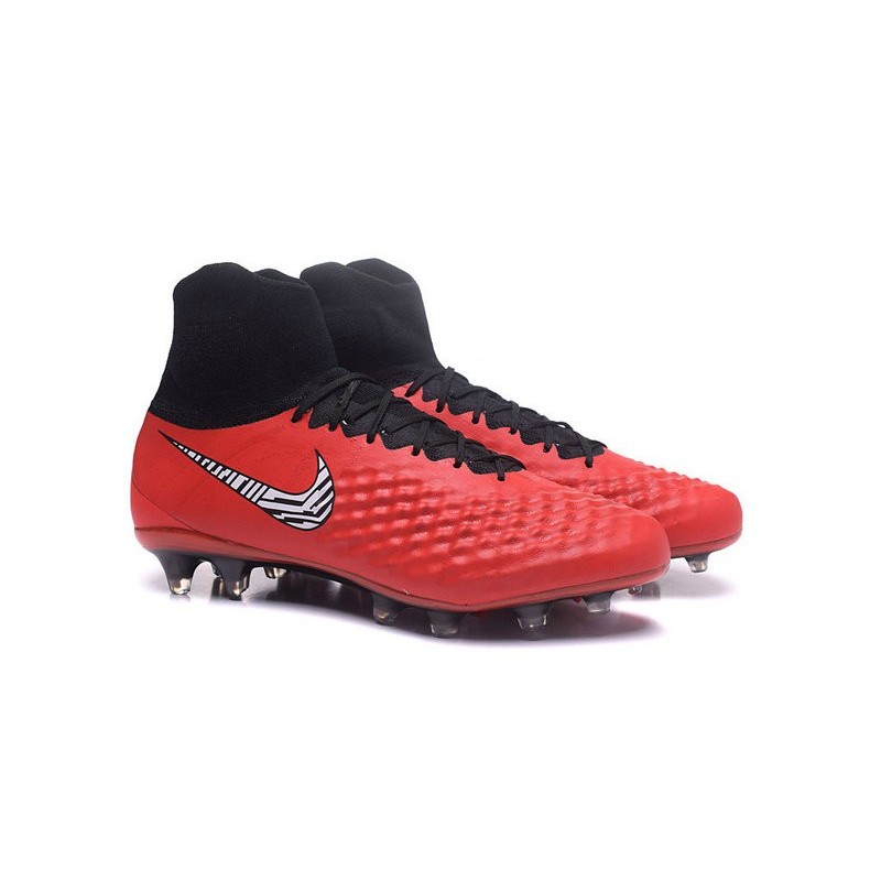 Nike Magista Obra II FG Football bottes pour hommes Rouge Noir