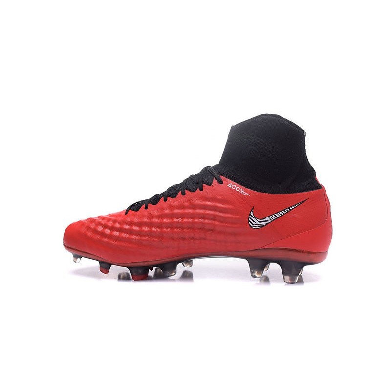 Nike Magista Obra II FG Football bottes pour hommes Rouge Noir