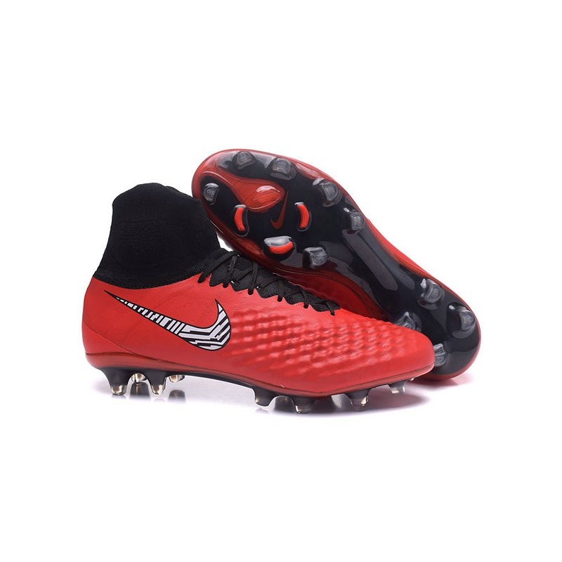 Nike Magista Obra II FG Football bottes pour hommes Rouge Noir