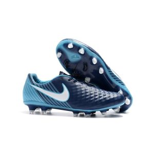 Nouveau Chaussure de Football Nike Magista Opus II FG Hommes Bleu Noir Blanc