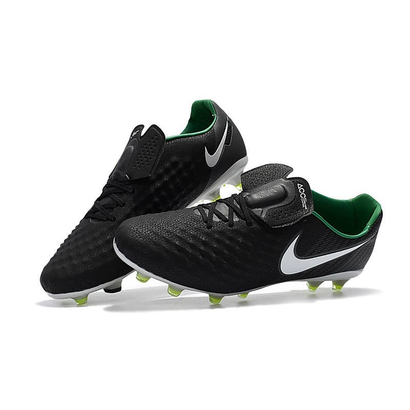 Nouveau Chaussure de Football Nike Magista Opus II FG Hommes Noir Blanc Vert Stade