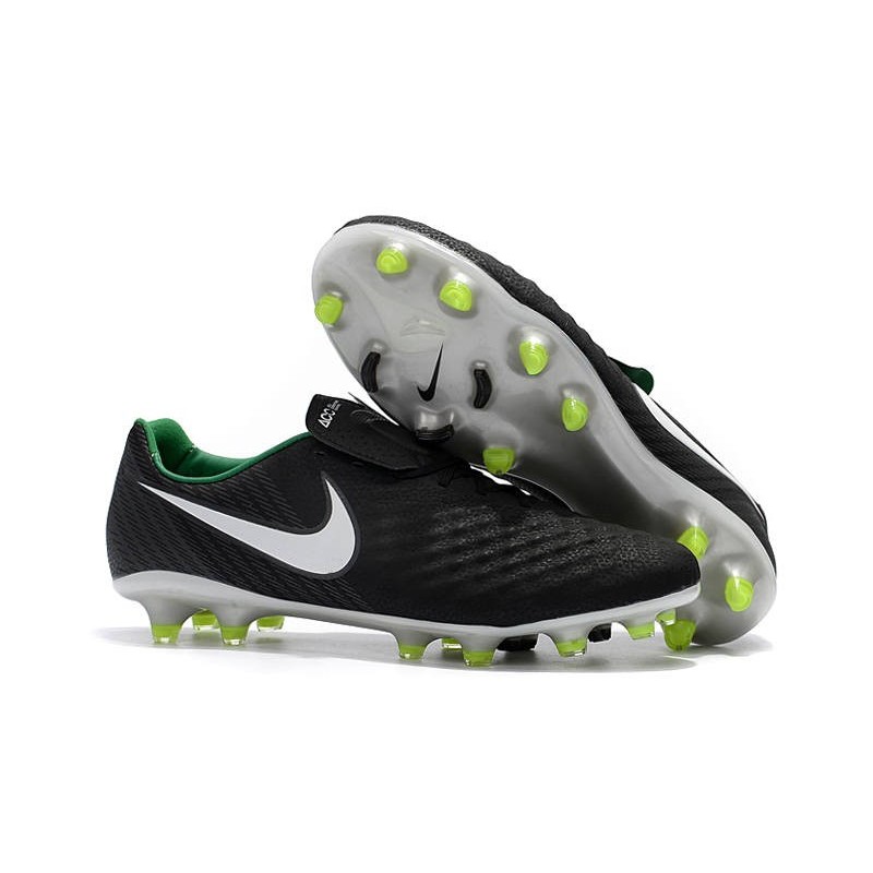 Nouveau Chaussure de Football Nike Magista Opus II FG Hommes Noir Blanc Vert Stade