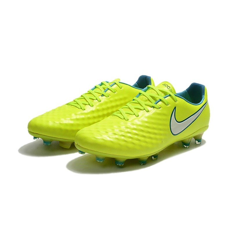 Nouveau Chaussure de Football Nike Magista Opus II FG Hommes Volt Blanc