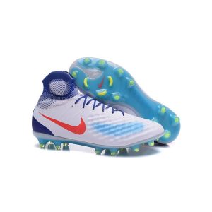 Nouvelles - Chaussures Foot Nike Magista Obra II FG Blanc Bleu Orange