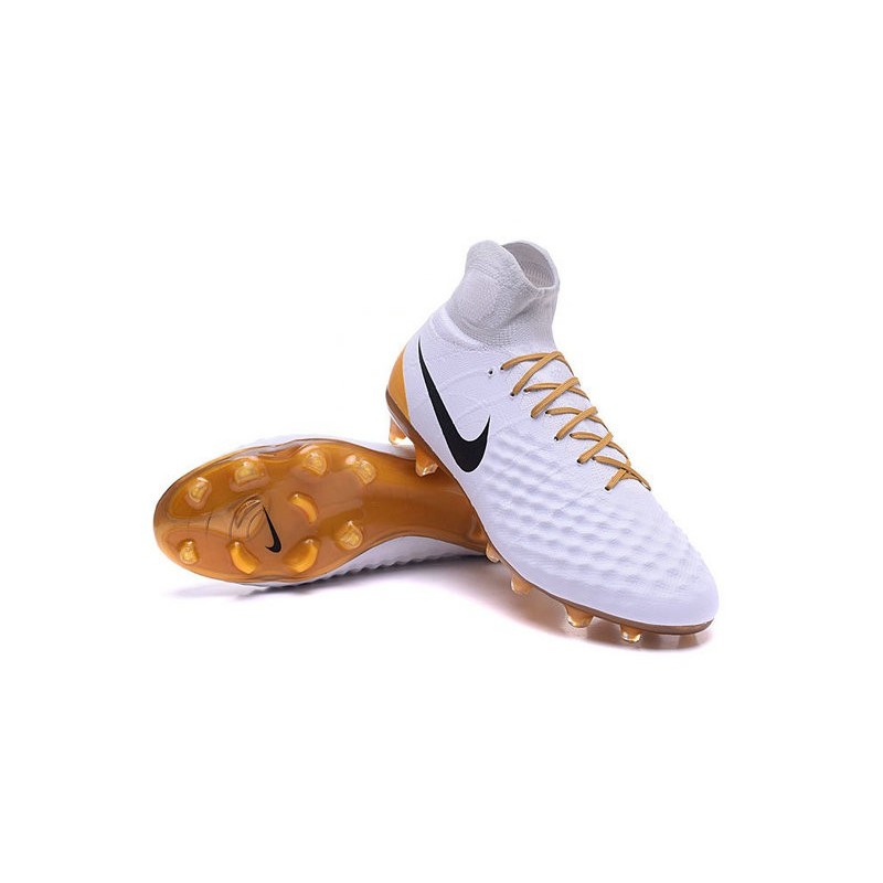 Nouvelles - Chaussures Foot Nike Magista Obra II FG Blanc Or