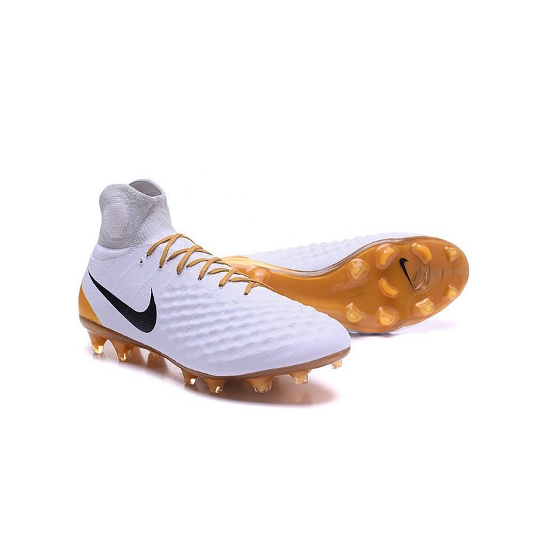 Nouvelles - Chaussures Foot Nike Magista Obra II FG Blanc Or
