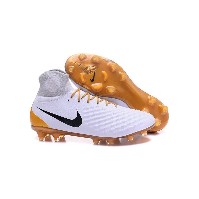 Nouvelles - Chaussures Foot Nike Magista Obra II FG Blanc Or