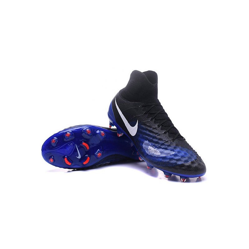 Nouvelles - Chaussures Foot Nike Magista Obra II FG Noir Bleu Blanc