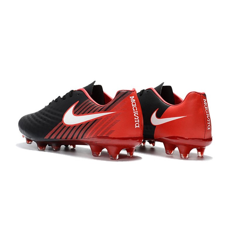 Nouvelles Nike - Crampons Nike Magista Opus II FG Noir Rouge Blanc