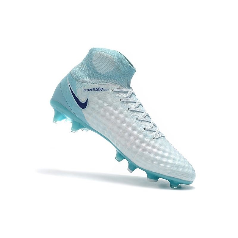 Nouvelles Nike Magista Obra 2 FG Crampons de Football Blanc Bleu