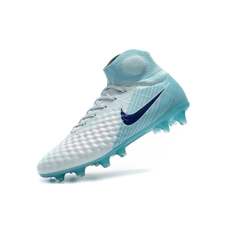 Nouvelles Nike Magista Obra 2 FG Crampons de Football Blanc Bleu