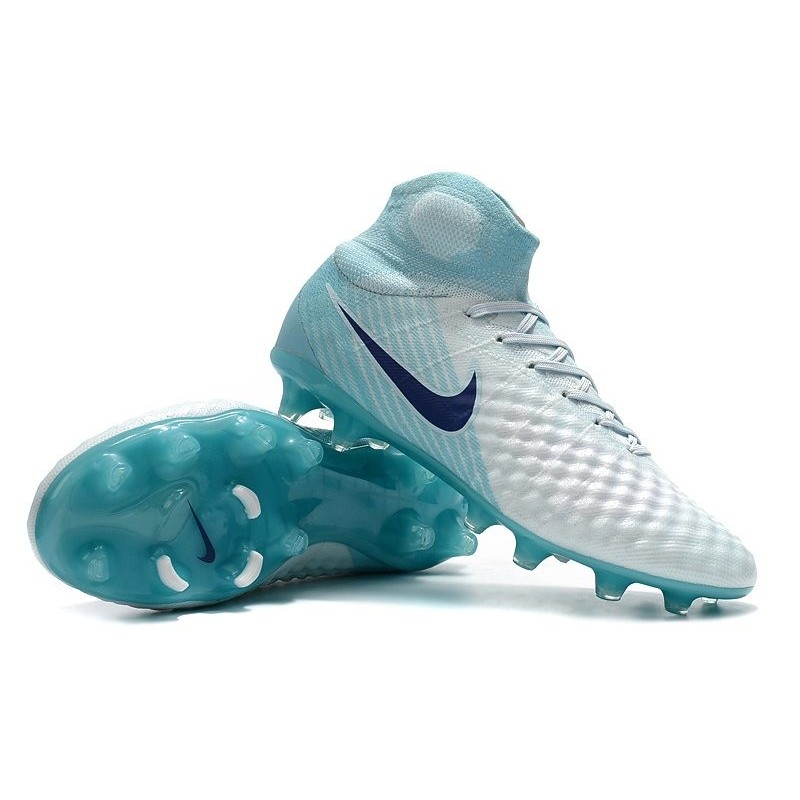 Nouvelles Nike Magista Obra 2 FG Crampons de Football Blanc Bleu