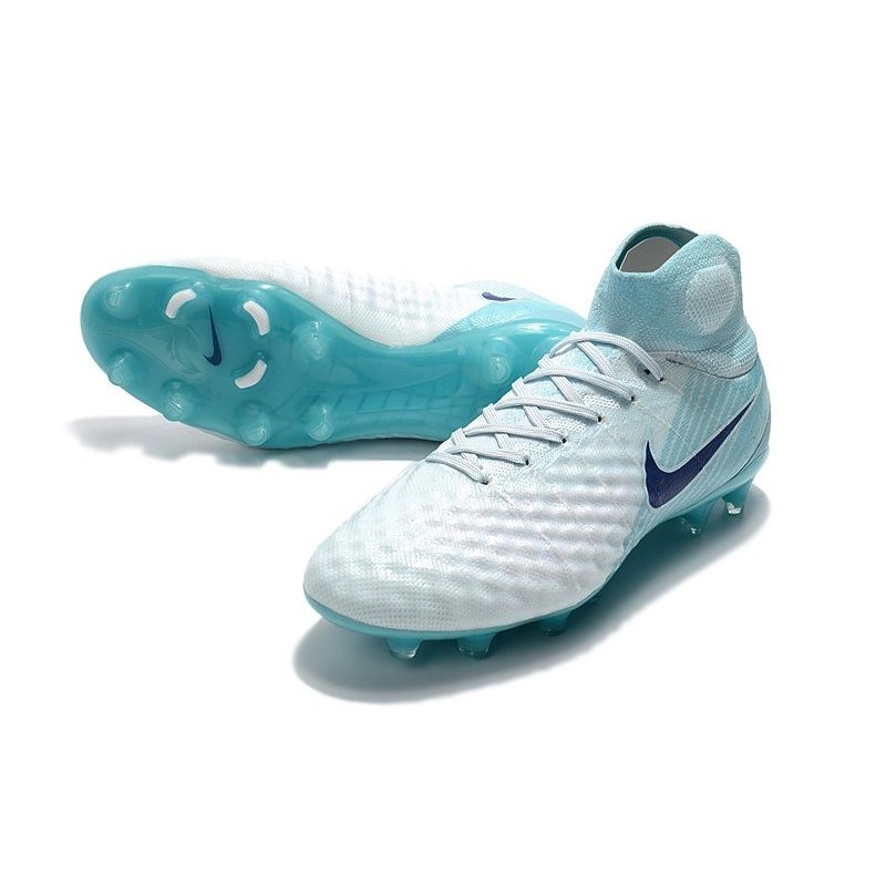 Nouvelles Nike Magista Obra 2 FG Crampons de Football Blanc Bleu