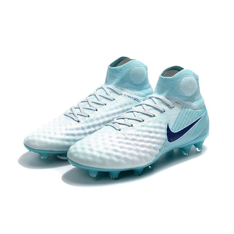 Nouvelles Nike Magista Obra 2 FG Crampons de Football Blanc Bleu