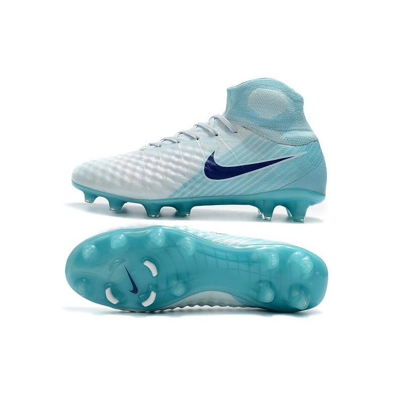 Nouvelles Nike Magista Obra 2 FG Crampons de Football Blanc Bleu