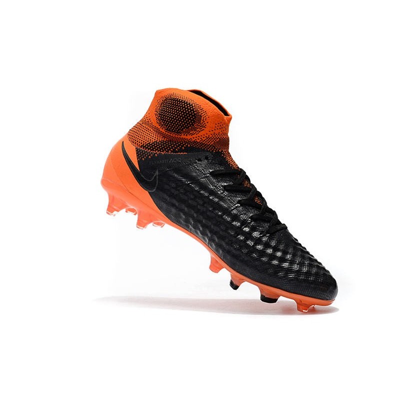 Nouvelles Nike Magista Obra 2 FG Crampons de Football Noir Blanc Rouge Université