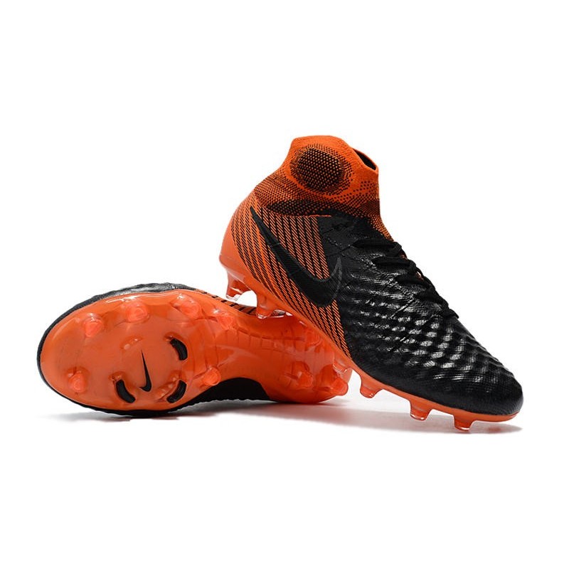 Nouvelles Nike Magista Obra 2 FG Crampons de Football Noir Blanc Rouge Université