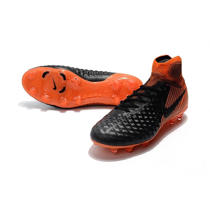 Nouvelles Nike Magista Obra 2 FG Crampons de Football Noir Blanc Rouge Université