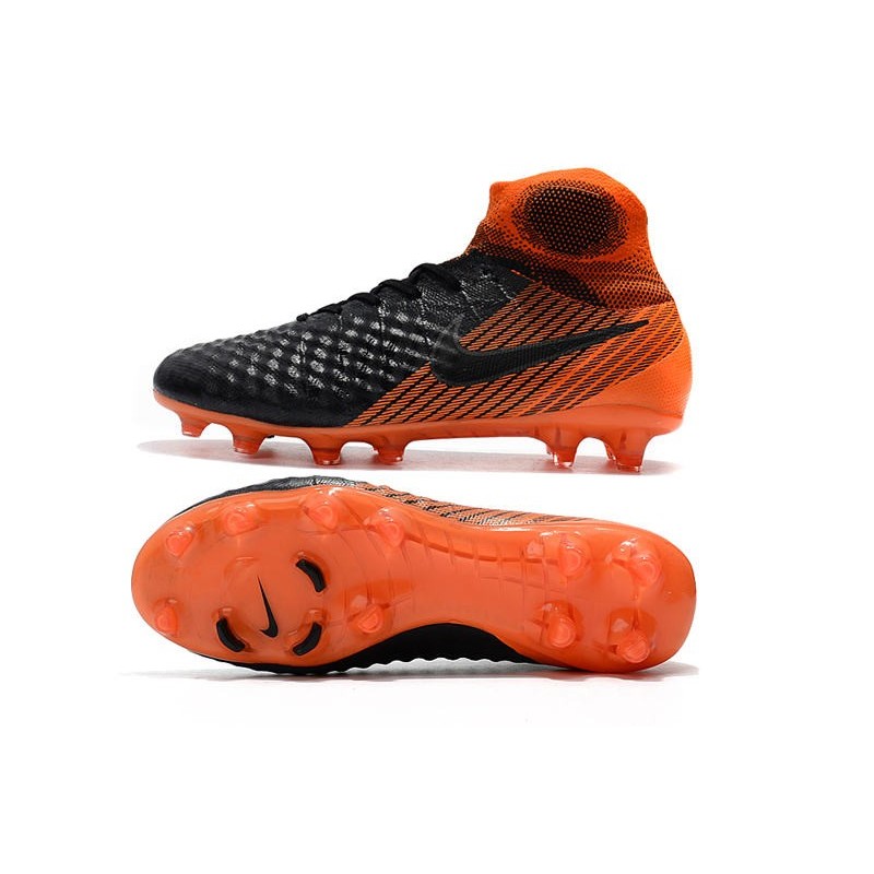 Nouvelles Nike Magista Obra 2 FG Crampons de Football Noir Blanc Rouge Université