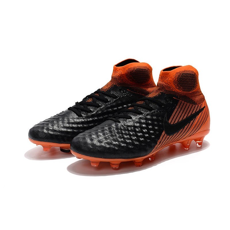 Nouvelles Nike Magista Obra 2 FG Crampons de Football Noir Blanc Rouge Université