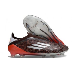 Crampon Adidas F50 Elite Sans Lacets FG Marron Argent