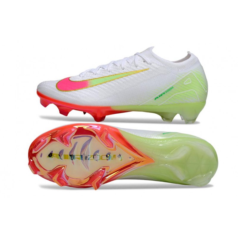 Crampons de football Nike Mercurial Vapor 16 Elite FG Blanc Rouge Vert